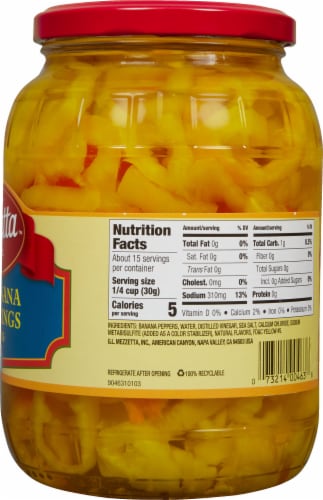 Mezzetta® Mild Banana Pepper Rings Perspective: right