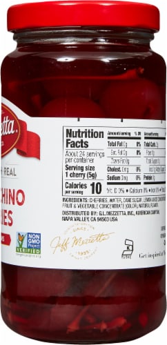 Mezzetta Maraschino Cherries with Stems Perspective: right