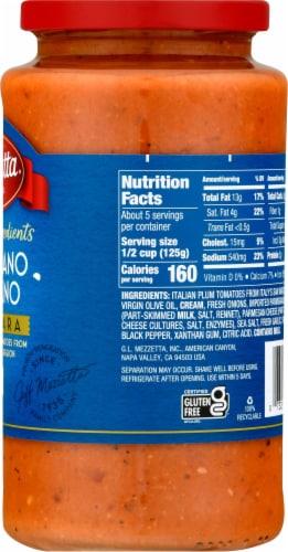 Mezzetta Artisan Ingredients Parmigiano Reggiano Marinara Perspective: right