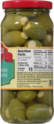 Mezzetta® Italian Gorgonzola Stuffed Castelvetrano Style Olives Perspective: right