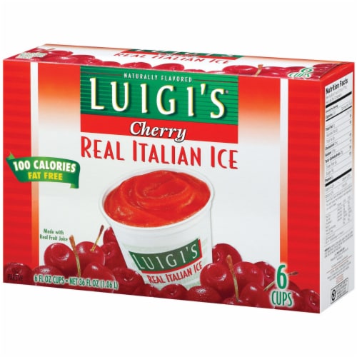 Luigi's® Cherry Real Italian Ice Perspective: right