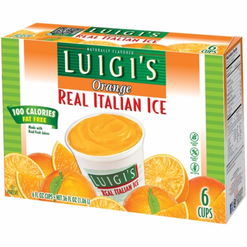 Luigi's Orange Real Italian Ice Perspective: right