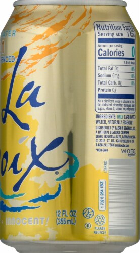 LaCroix® Lemon Flavored Sparkling Water Can Perspective: right