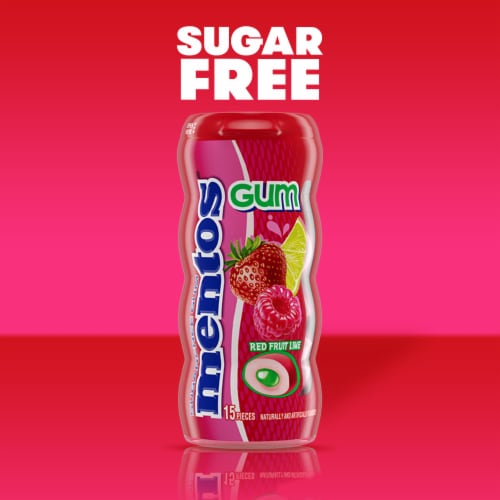 Mentos Sugar Free Red Fruit Lime Flavored Chewing Gum Perspective: right