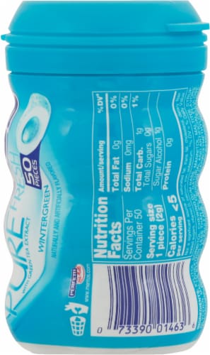 Mentos® Pure Fresh Sugar Free Wintergreen Chewing Gum Perspective: right