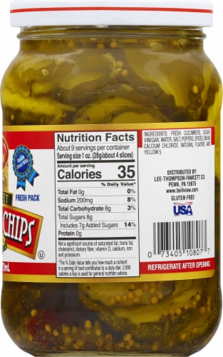 Bell-View® Hot & Sweet Cucumber Chips Perspective: right
