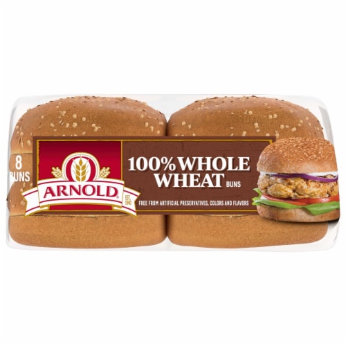 Arnold® 100% Whole Wheat Sandwich Buns Perspective: right