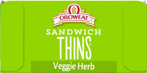Oroweat Sandwich Thins Veggie Herb Rolls Perspective: right
