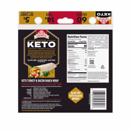 Oroweat Keto Wraps Perspective: right