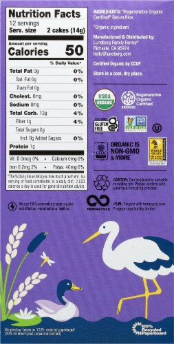 Lundberg Family Farms® Organic Thin Stackers Brown Rice Puffed Grain Cakes Perspective: right