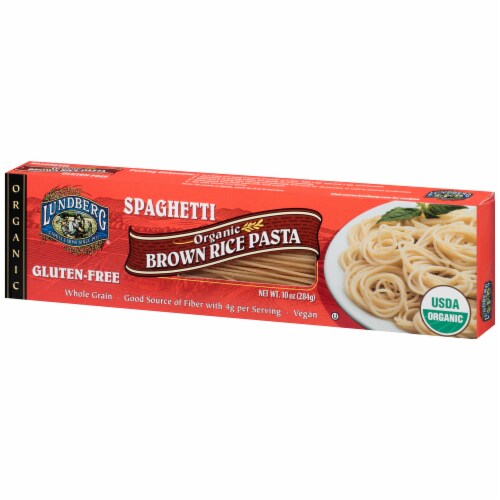 Lundberg Organic Brown Rice Spaghetti Pasta Perspective: right
