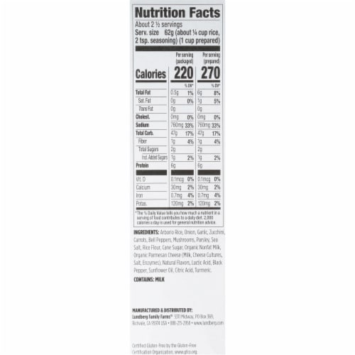 Lundberg Family Farms® Garlic Primavera Risotto Arborio Rice & Seasoning Mix Perspective: right