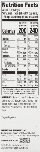 Lundberg® Family Farms® Organic Whole Grain Brown Rice & Seasoning Mix Perspective: right