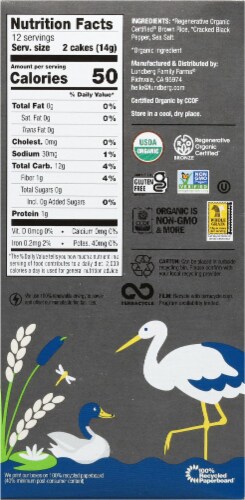 Lundberg Family Farms® Organic Thin Stackers Cracked Black Pepper Rice Cakes Perspective: right