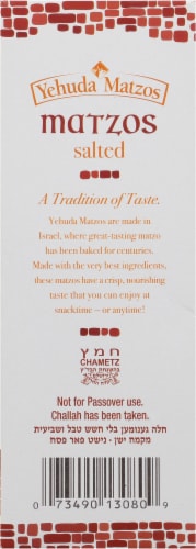 Yehuda® Lite Salted Thin Matzo Perspective: right