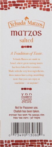 Yehuda® Lite Salted Thin Matzo Perspective: right