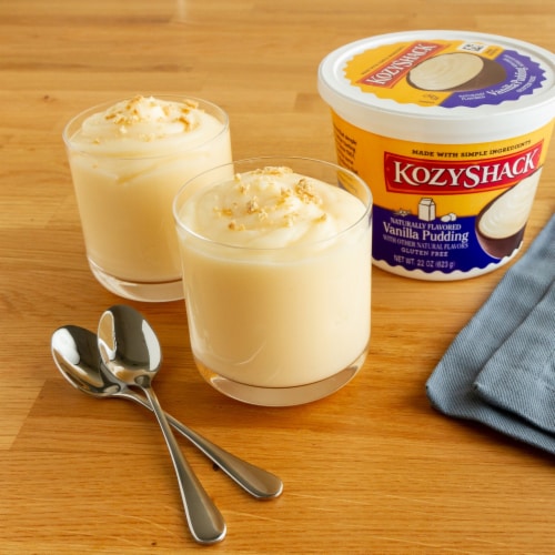 Kozy Shack Vanilla Pudding Tub, Gluten Free Dessert Perspective: right