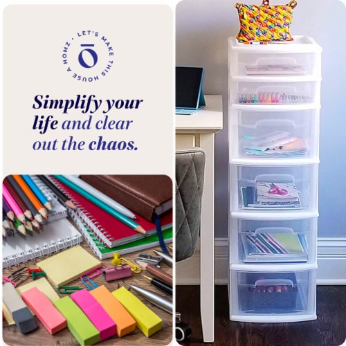 Homz 6-Drawer Medium Cart Perspective: right