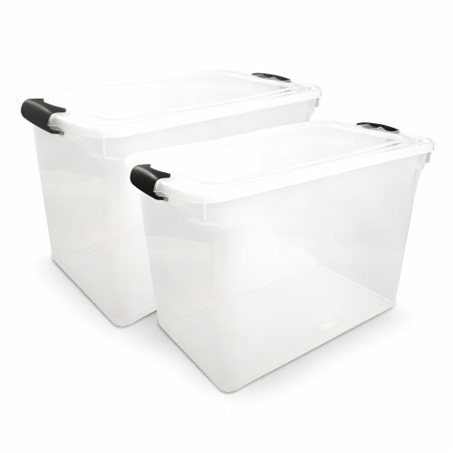 Aqua Slate 30-Gallon Storage Tote