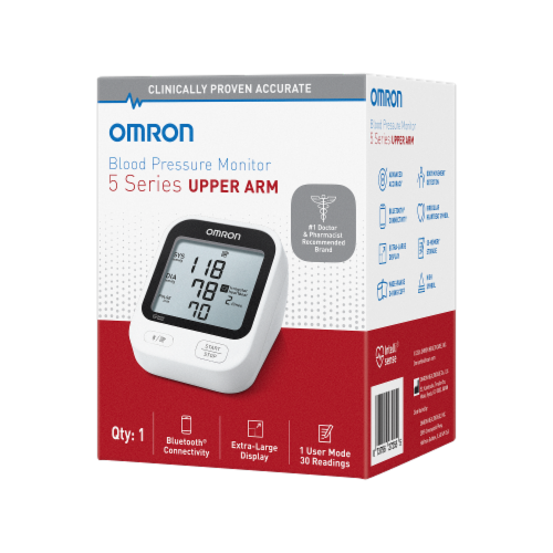 Omron 5 Series Upper Arm Blood Pressure Monitor Perspective: right