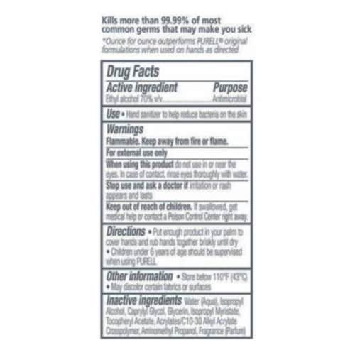 Purell Hand Sanitizer,Bottle,Gel,PK24  9605-24 Perspective: right