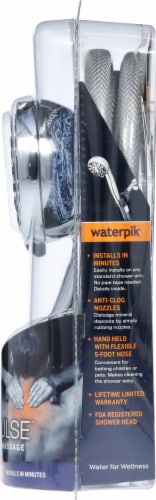 Waterpik® PowerPulse+ Six Settings Handheld Chrome Showerhead Perspective: right