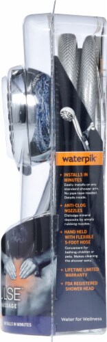 Waterpik® PowerPulse+ Six Settings Handheld Chrome Showerhead Perspective: right