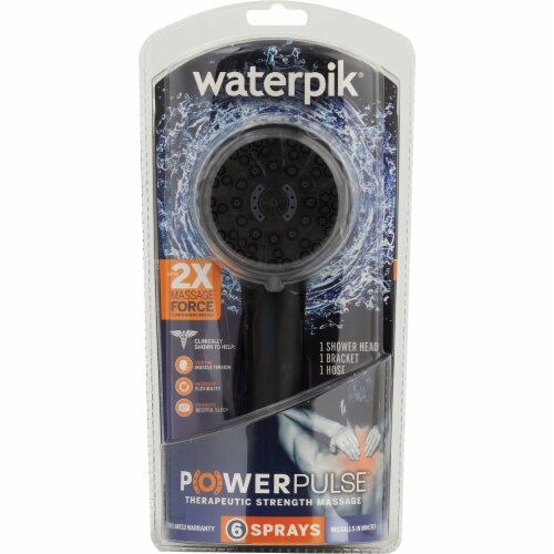 Waterpik® PowerPulse™ 6-Setting Handheld Showerhead - Matte Black Perspective: right