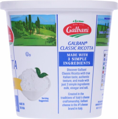 Galbani Whole Milk Classic Ricotta Cheese Perspective: right