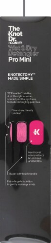 Conair The Knot Dr. Pro Mini Wet & Dry Detangler Brush - Pink/Black Perspective: right