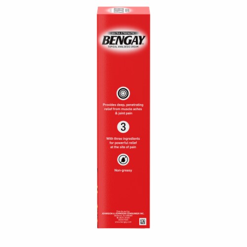 Ultra Strength Bengay Non-Greasy Topical Pain Relief Cream Perspective: right