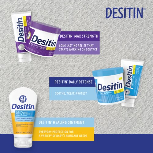 Desitin Daily Defense Baby Diaper Rash Cream With Zinc Oxide Perspective: right