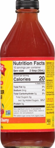 Bragg Organic Orange Tart Cherry Enhanced Apple Cider Vinegar Perspective: right