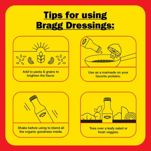 Bragg® Organic Apple Cider Vinegar Vinaigrette Salad Dressing & Marinade Perspective: right