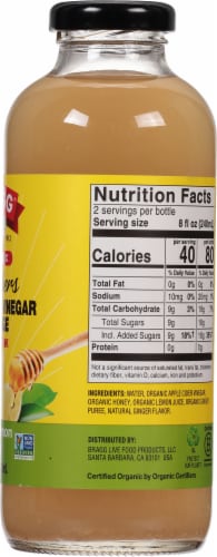 Bragg Organic Ginger Lemon Honey Refresher Perspective: right