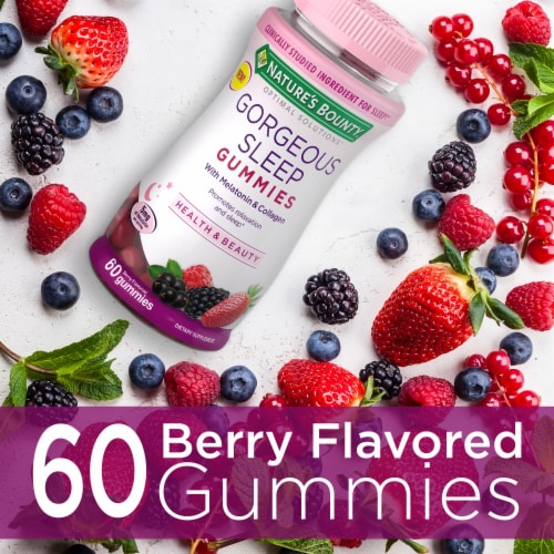 Nature's Bounty Optimal Solutions Gorgeous Sleep Melatonin Gummies Perspective: right
