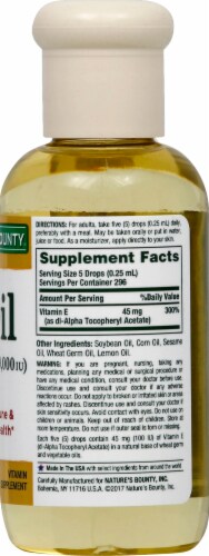 Nature's Bounty Vitamin E Oil Perspective: right