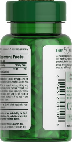 Nature's Bounty® Dietary Potassium Capletss, 99 mg, 100 Ct Perspective: right