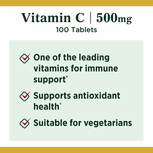 Nature's Bounty Pure Vitamin C Immune Support Tablets, 500 Mg Perspective: right