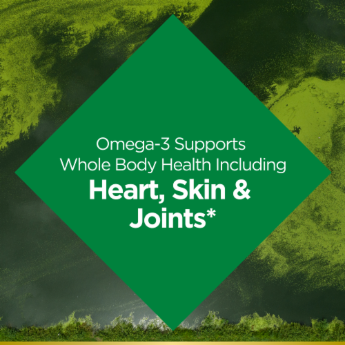 Nature's Bounty Plant-Based Omega-3 Softgel Supplements, Whole Body Health, Heart, Skin, & Joints Perspective: right