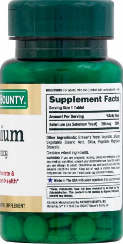 Nature's Bounty Selenium Tablets 200mcg Perspective: right