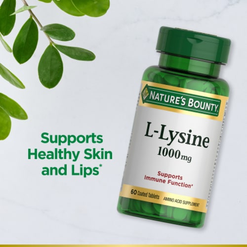 Nature's Bounty L-Lysine 1000mg Coated Tablets Perspective: right