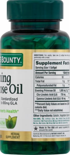 Nature's Bounty Evening Primrose Oil Rapid Release Softgels 1000mg Perspective: right