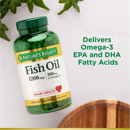 Nature's Bounty Fish Oil Omega 3 Supports Heart Health Softgels, 1200 Mg Perspective: right