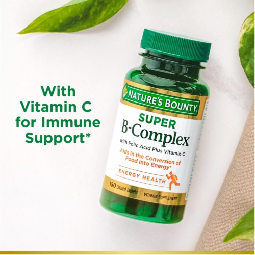 Nature's Bounty Super B Complex Immune & Energy Support Tablets Perspective: right