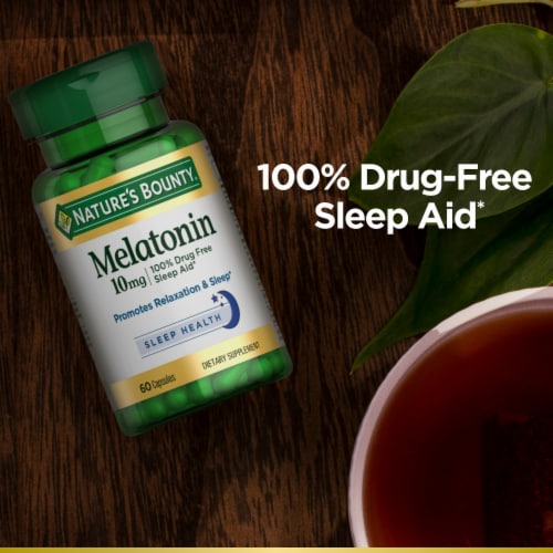 Nature’s Bounty® Melatonin Capsules 10mg Perspective: right