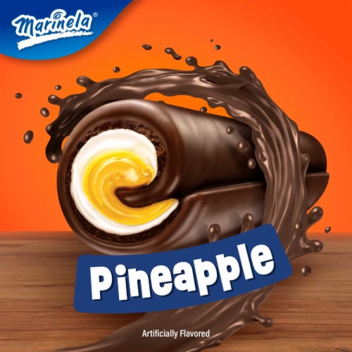 Marinela® Choco Roles® Pineapple Creme Filled Cakes Perspective: right