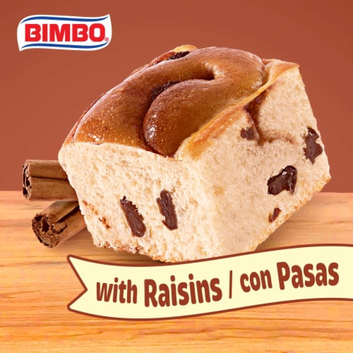 Bimbo Roles de Canela con Pasas Raisin Cinnamon Rolls, 2 pc / 2.12 oz ...