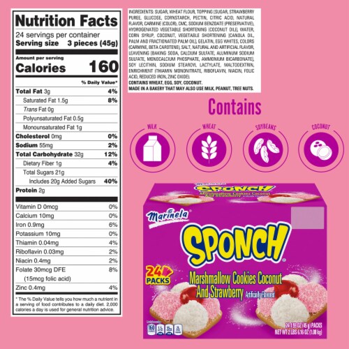 Marinela Sponch Coconut and Strawberry Marshmallow Cookies Perspective: right