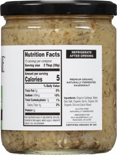 Saverne® French Dill Organic Artisan Sauerkraut Perspective: right